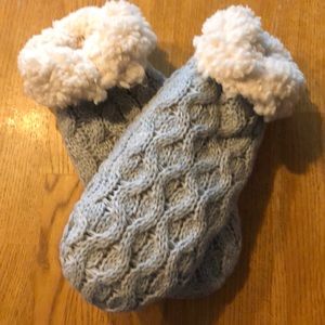 Frye light gray shortie slippers. Like new.